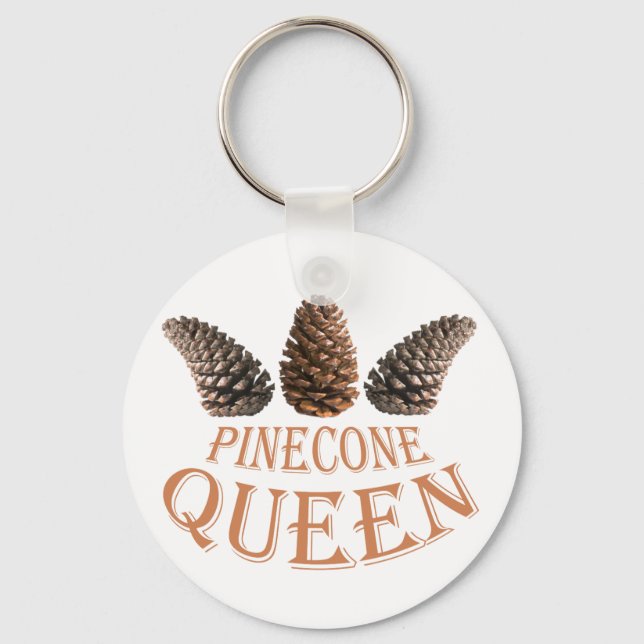 Pine cone queen keychain (Front)