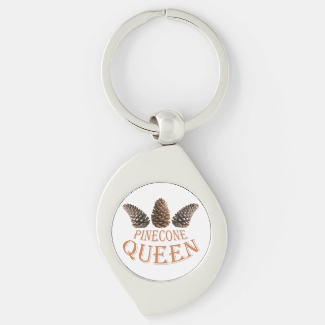 Pine cone queen keychain (Front)