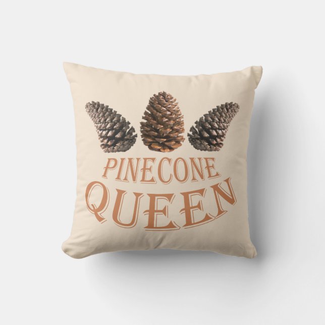 Pine cone queen throw pillow (Front)