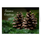 Pine Cone Seasons Greetings  (Front Horizontal)