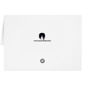 Pine Cone Thank You Card With Medium Blue Border (Back Horizontal)