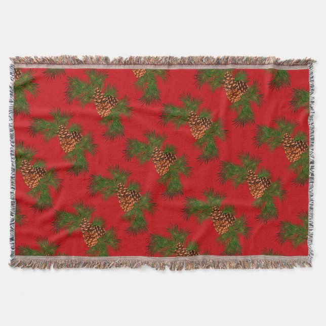pine cone throw blanket (Front)