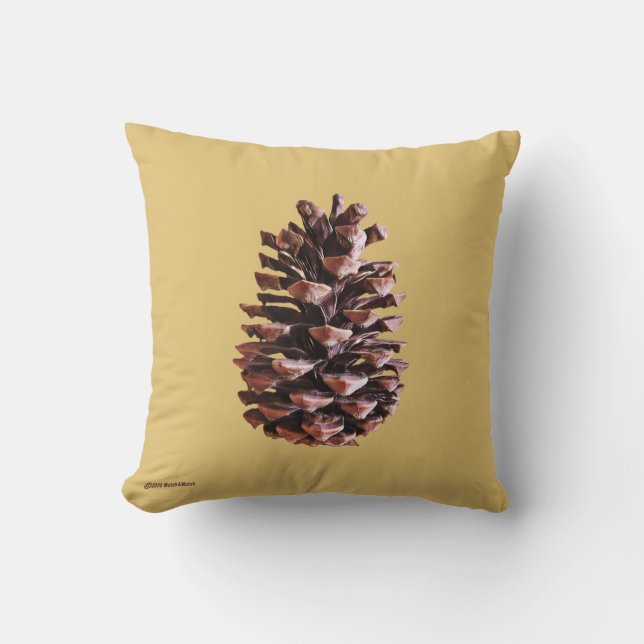 Pine Cone Throw Pillow (Front)