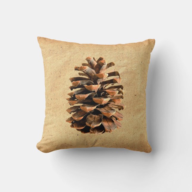 Pine Cone Throw Pillow (Front)