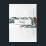 Pine Cone Winter Christmas Invitation Belly Band<br><div class="desc">Complete your look with beautiful Pine Cone & Leaves Winter Christmas invitation belly bands featuring your name.</div>