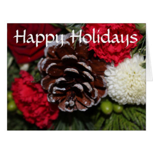 Pine Cone With Greenery Cards