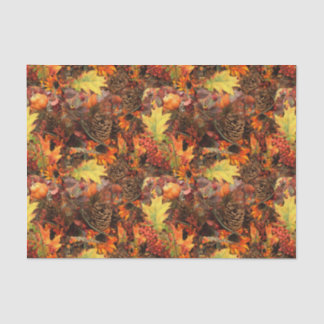 Pine Cones and Autumn Leaves Tissue Paper