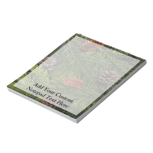 Pine Cones and Branches Notepad (Rotated)