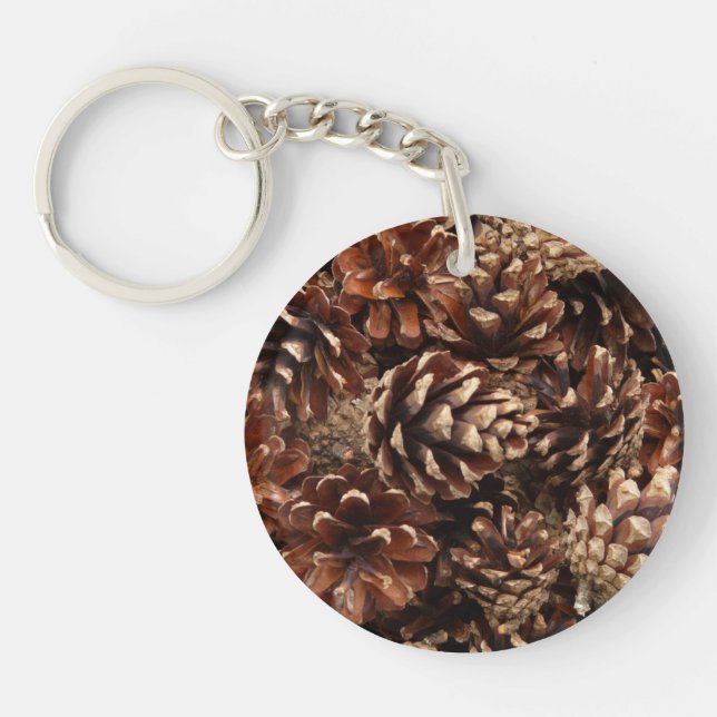 Pine Cones and Pine Needles Keychain (Front)