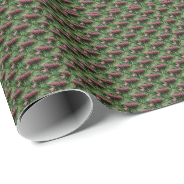 Pine Cones And Pine Needles Nature Pattern  Wrapping Paper (Roll Corner)