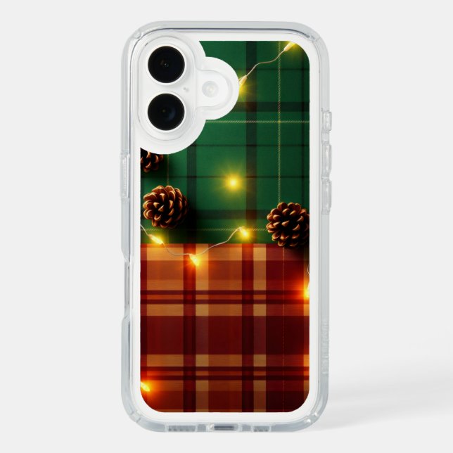 pine cones and softly glowing fairy lights  speck iPhone case (Front)