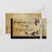 Pine Cones and Tree Textured Look Business Cards (Front/Back)