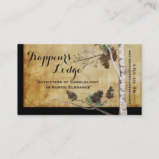 Pine Cones and Tree Textured Look Business Cards (Front)