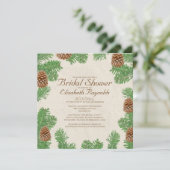 Pine Cones Bridal Shower Invitations (Standing Front)