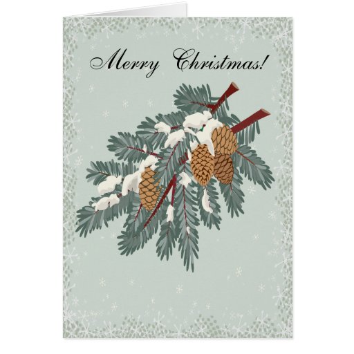 Pine Cones Christmas Card | Zazzle