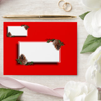 Pine Cones Christmas Envelope
