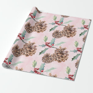 Pine Cones Christmas Wrapping Paper