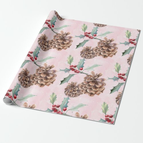 Pine Cones Christmas  Wrapping Paper