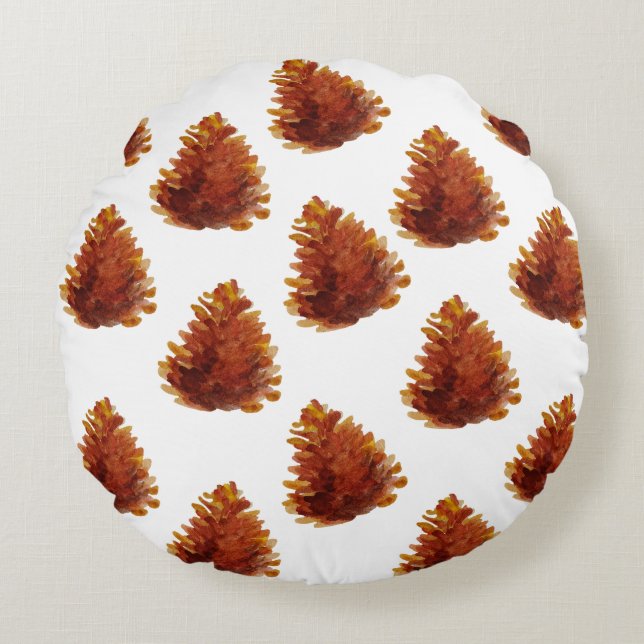Pine Cones Drawing  cushion (Front)