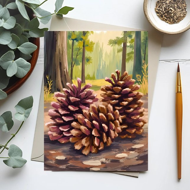 Pine Cones | Fall Autumn Watercolor Forest Postcard (Creator Uploaded)