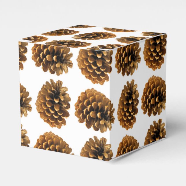 Pine cones Favor Box (Front Side)