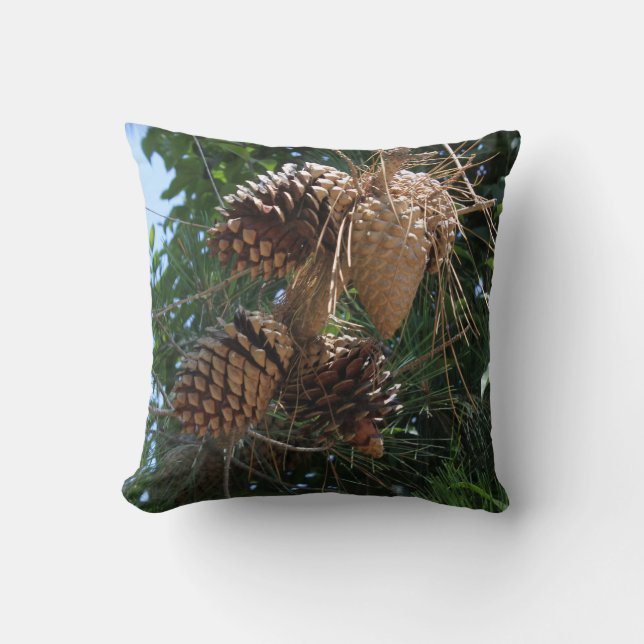 Pine Cones for The Home Throw Pillow (Front)