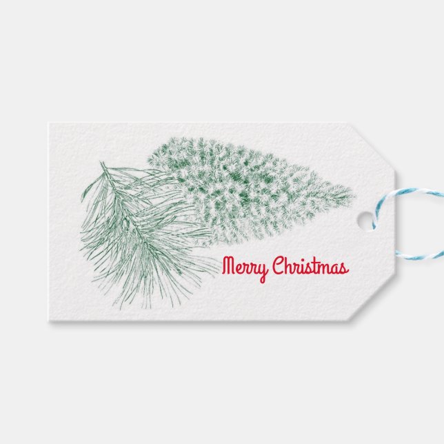 Pine Cones Gift Tag (Front (Horizontal))