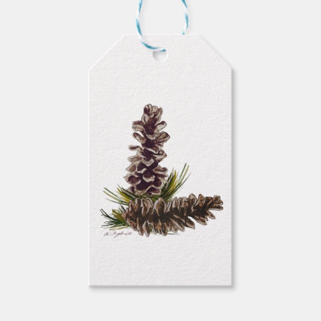 pine cones  gift tags (Front)