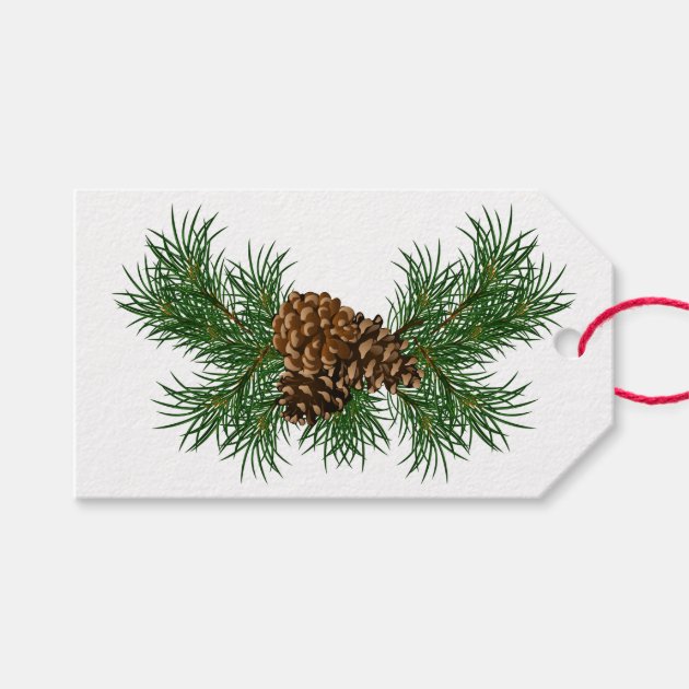 Pine Cones Gift Tags