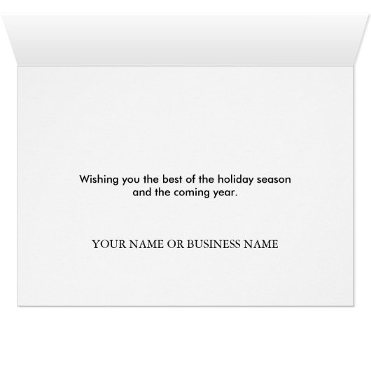 Pine Cones, Gold Stripes, Holiday Greetings (Inside Horizontal (Bottom))