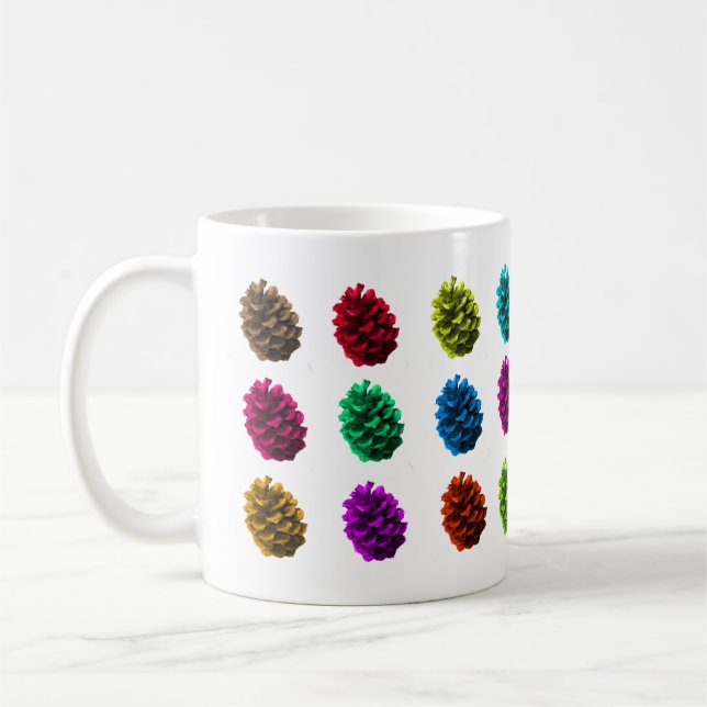 Pine Cones in Color Mug (Left)