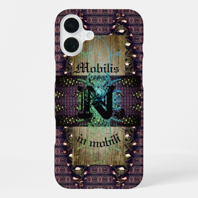 Pine Cones "Mobilis in mobili" Dark Changin Nature iPhone Case (Back)