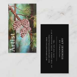Pine Cones on a Winter's Day by Alfred Fox Business Card