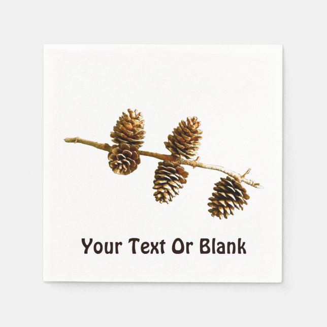 Pine Cones Paper Napkins (Front)