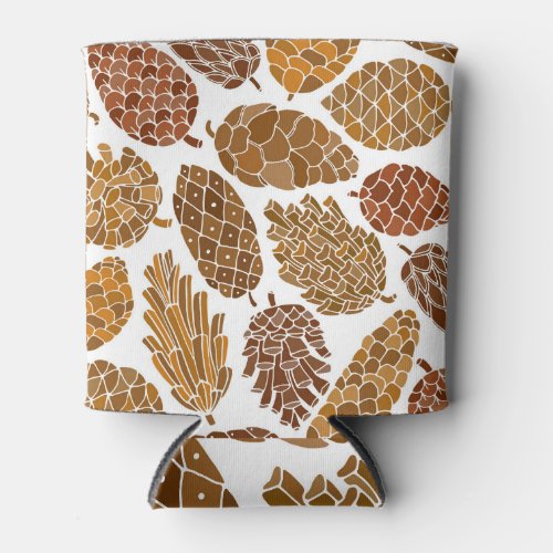 Pine cones pattern illustration can cooler