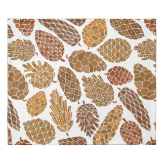 Pine cones seamless pattern duvet cover