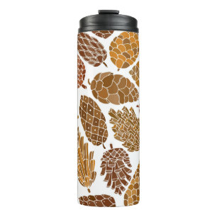 Pine cones seamless pattern thermal tumbler