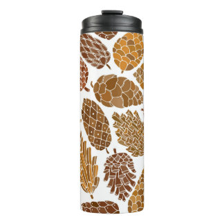 Pine cones seamless pattern thermal tumbler