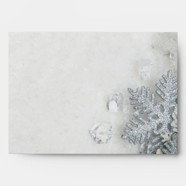 Pine Cones,Snowflakes Holiday  Envelope (Front)