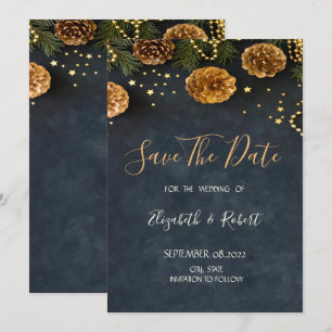Pine Cones, Stars Save The Date