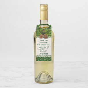 Pine Cones Winter Wedding Wine Hanger