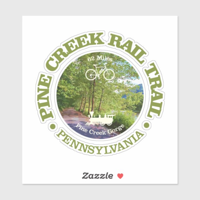 Pine Creek Rail Trail (cycling c) Sticker (Sheet)