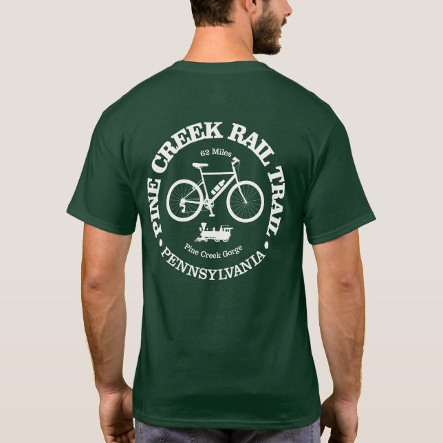 Pine Creek Rail Trail (cycling) T-Shirt (Back)