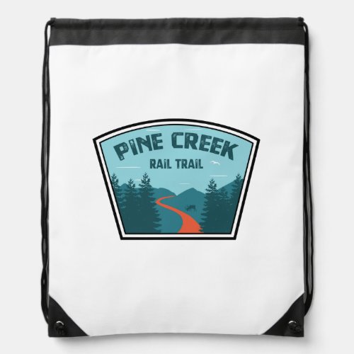 Pine Creek Rail Trail Drawstring Bag