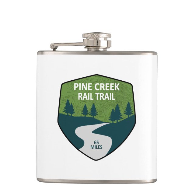 Pine Creek Rail Trail Flask (Front)