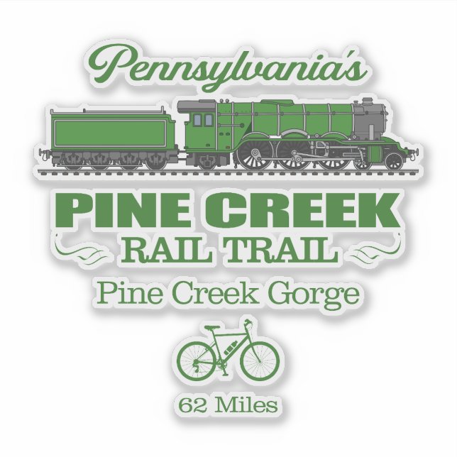 Pine Creek Rail Trail (RT2) Sticker (Front)
