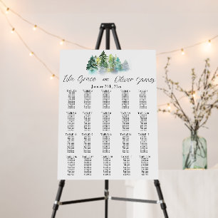Pine Crest Wedding Invitation  Foam Board