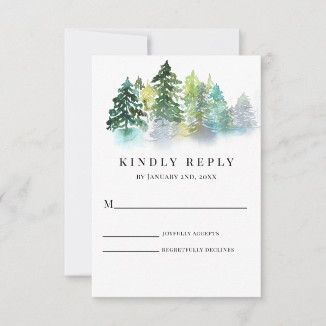 Pine Crest Wedding RSVP (Front)