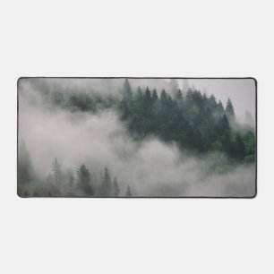 pine foggy forest xxl large extended desk mouse  mat