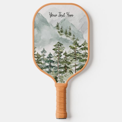 Pine Forest and Mountains Pickleball Paddle
